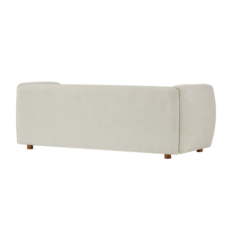 Beige Upholstered Chenille Sofa | OROA