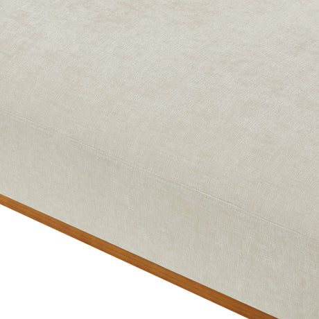 Beige Upholstered Chenille Sofa | OROA