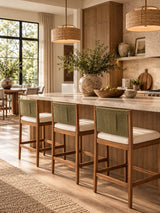 Outdoor Acacia Wood Bar Stools (2) | OROA
