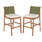 Outdoor Acacia Wood Bar Stools (2) | OROA
