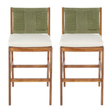 Outdoor Acacia Wood Bar Stools (2) | OROA