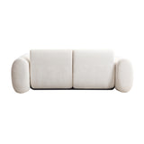 Snow White Curved 3-Seater Upholstered Sofa | OROA