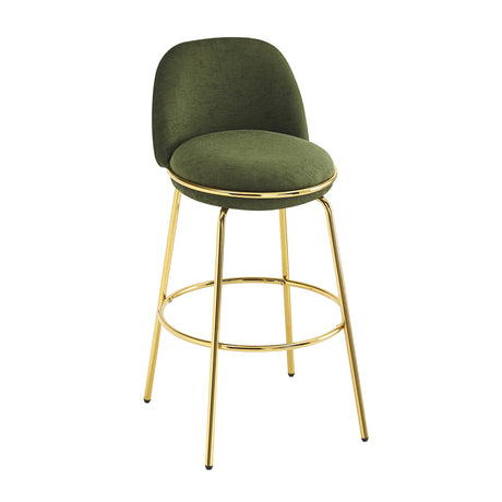 Modern Luxury Green Upholstered Barstools (2) - OROA - view 6