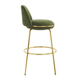 Modern Luxury Green Upholstered Barstools (2) | OROA