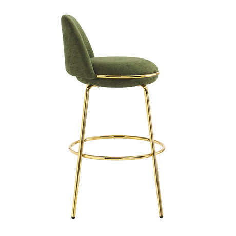 Modern Luxury Green Upholstered Barstools (2) - OROA - view 7