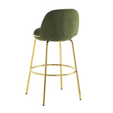 Modern Luxury Green Upholstered Barstools (2) | OROA