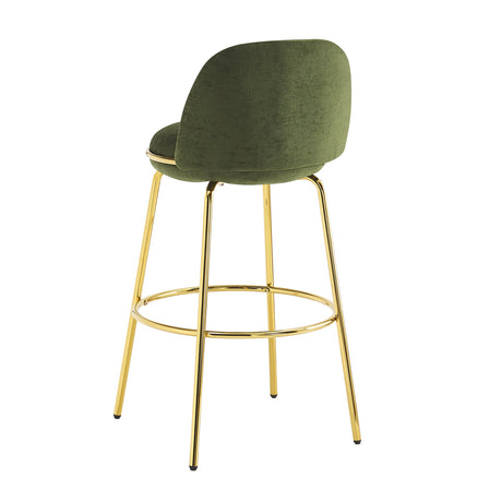 Modern Luxury Green Upholstered Barstools (2) - OROA - view 8