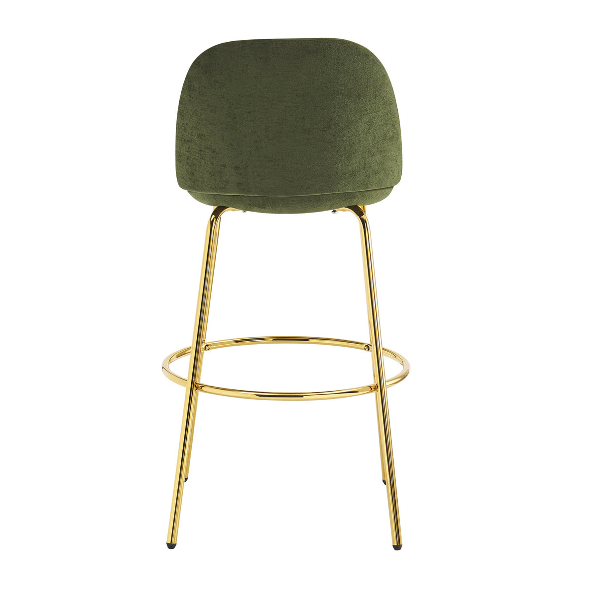 Modern Luxury Green Upholstered Barstools (2) | OROA