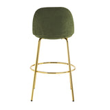 Modern Luxury Green Upholstered Barstools (2) | OROA