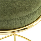 Olive Green Upholstered Barstools (2) | OROA