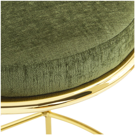 Olive Green Upholstered Barstools (2) | OROA