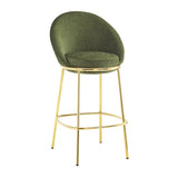 Olive Green Upholstered Barstools (2) | OROA