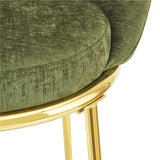 Olive Green Upholstered Barstools (2) | OROA