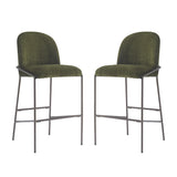 Galen Green Upholstered Barstools (2) | OROA