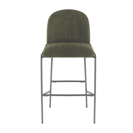 Galen Green Upholstered Barstools (2) | OROA