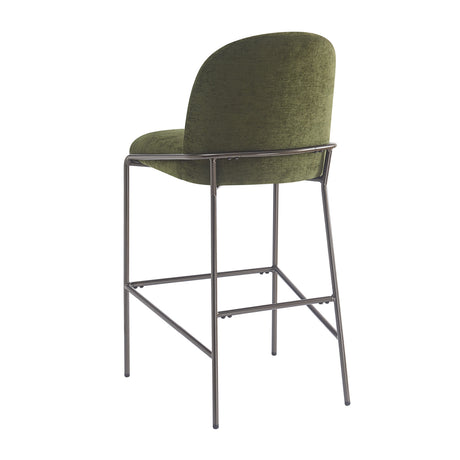 Galen Green Upholstered Barstools (2) | OROA