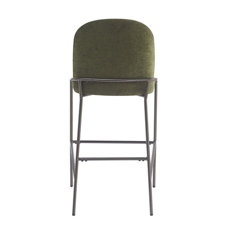 Galen Green Upholstered Barstools (2) | OROA