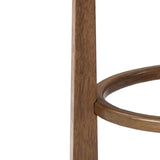 Modern Dark Walnut Backless Bar Stools (4) | OROA