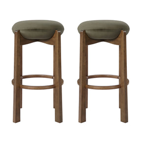Modern European furniture - Tara Contemporary Wood Frame Bar Stools (2) - www.oroa.com