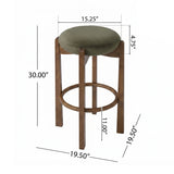 Tara Contemporary Wood Frame Bar Stools (2) | OROA