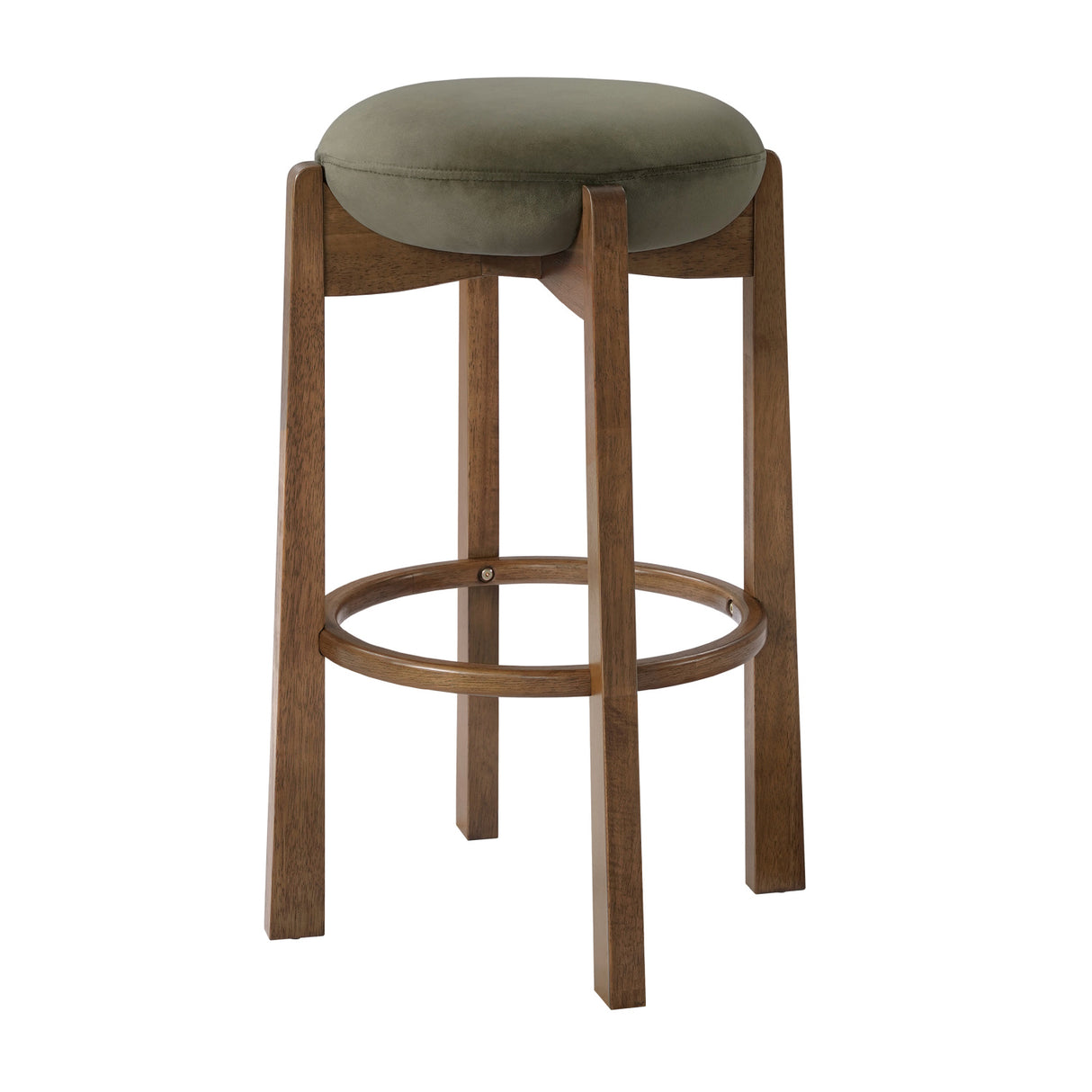 Tara Contemporary Wood Frame Bar Stools (2) | OROA