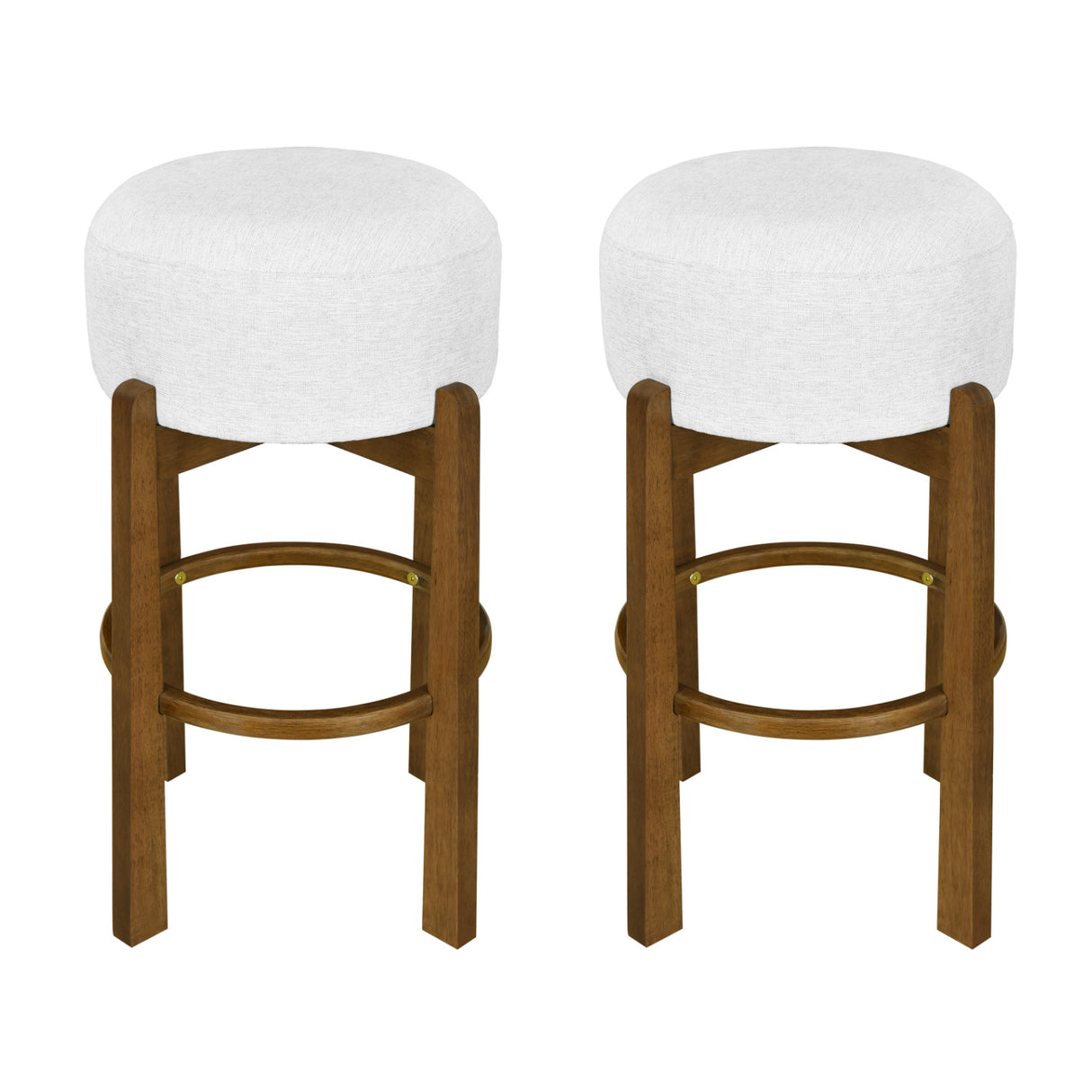Vera Ivory Upholstered Bar Stools (2) | OROA