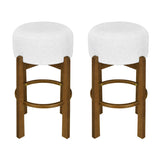 Vera Ivory Upholstered Bar Stools (2) | OROA