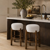 Vera Ivory Upholstered Bar Stools (2) | OROA