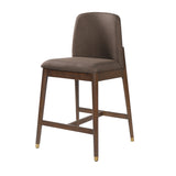 Modern European furniture - Walnut Wooden Counter Stools (2) - www.oroa.com