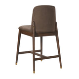 Modern European furniture - Walnut Wooden Counter Stools (2) - www.oroa.com