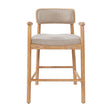 Modern European furniture - Rectangular Padded Back Rubber Wood Counter Stool - www.oroa.com