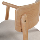 Modern European furniture - Rectangular Padded Back Rubber Wood Counter Stool - www.oroa.com