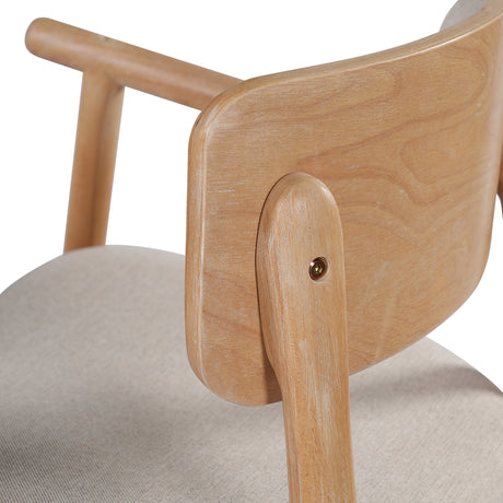 Modern European furniture - Rectangular Padded Back Rubber Wood Counter Stool - www.oroa.com