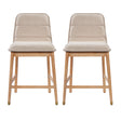 Modern European furniture - Clyde Natural Finish Counter Stools (2) - www.oroa.com