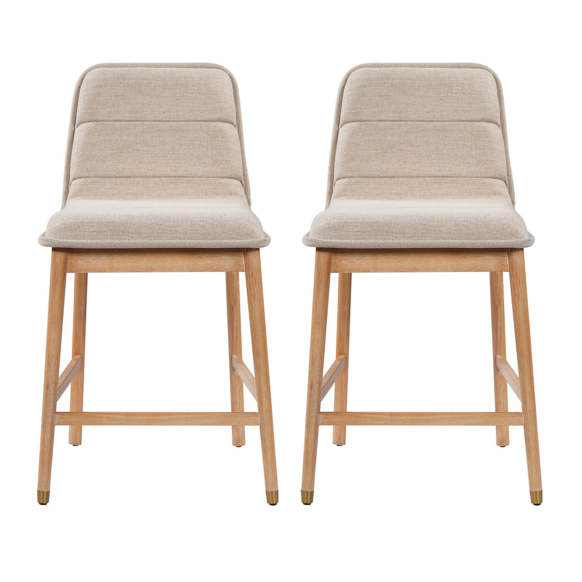 Modern European furniture - Clyde Natural Finish Counter Stools (2) - www.oroa.com