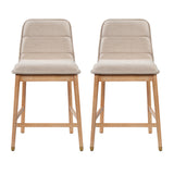 Modern European furniture - Clyde Natural Finish Counter Stools (2) - www.oroa.com