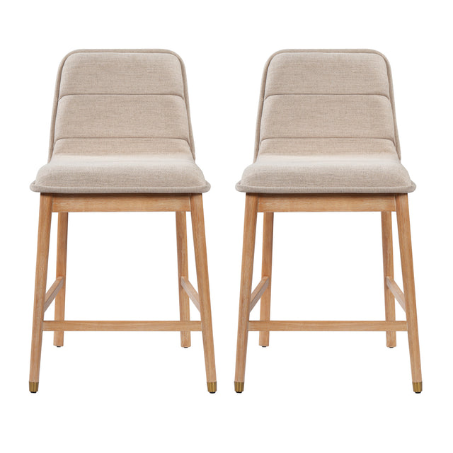 Modern European furniture - Clyde Natural Finish Counter Stools (2) - www.oroa.com