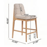 Modern European furniture - Clyde Natural Finish Counter Stools (2) - www.oroa.com