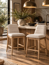 Modern European furniture - Clyde Natural Finish Counter Stools (2) - www.oroa.com