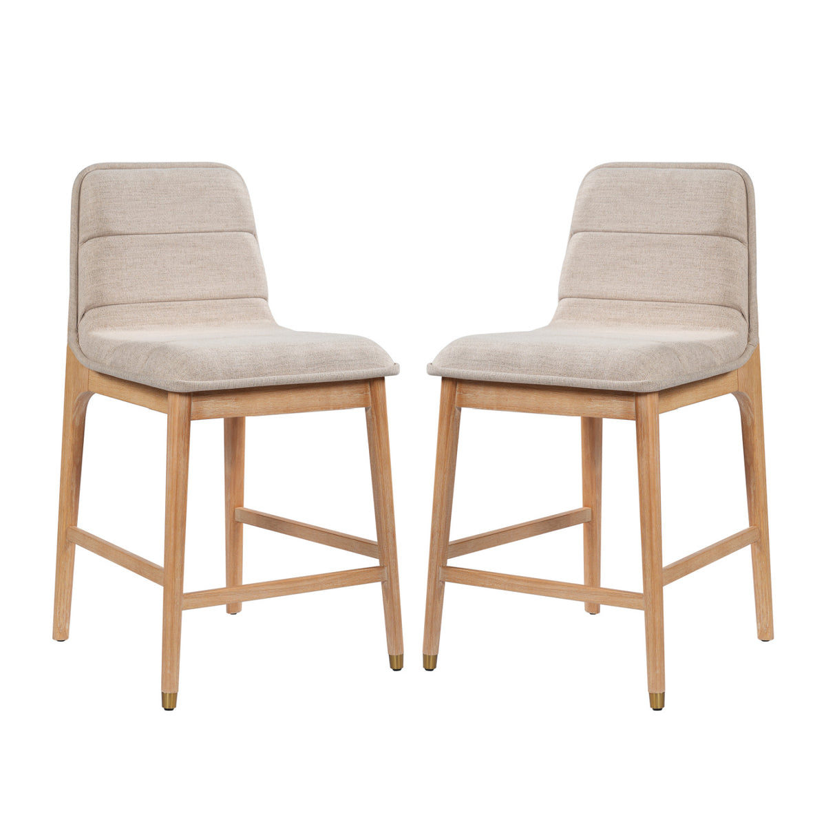 Modern European furniture - Clyde Natural Finish Counter Stools (2) - www.oroa.com