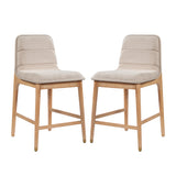 Modern European furniture - Clyde Natural Finish Counter Stools (2) - www.oroa.com