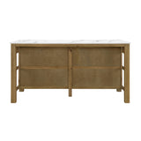 Rustic Marble Wooden Kitchen Island | OROA