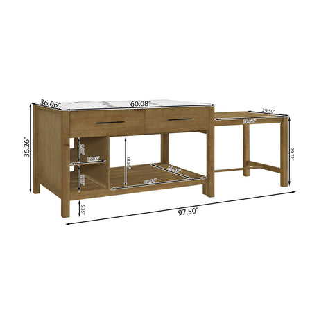 Storage Cart Pull-Out Side Table | OROA