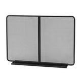 Black Two‑Panel Freestanding Fireplace Screen | OROA