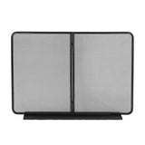 Black Two‑Panel Freestanding Fireplace Screen | OROA