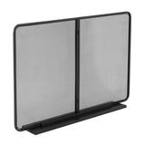 Black Two‑Panel Freestanding Fireplace Screen | OROA