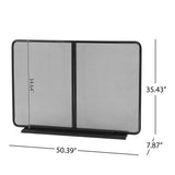 Black Two‑Panel Freestanding Fireplace Screen | OROA