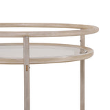 Gold Accents Round Bar Cart | OROA