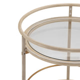 Gold Accents Round Bar Cart | OROA