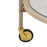 Gold Accents Round Bar Cart | OROA